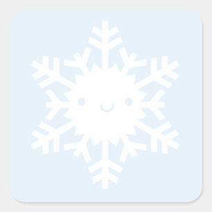 Kawaii Winter Snowflake Square Sticker