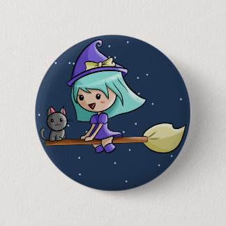 Kawaii Witch Badge