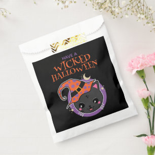 Kawaii Witch Cat Halloween Favour Bag