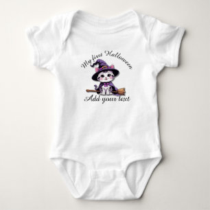 Kawaii Witch Kitten – Baby Halloween Bodysuit