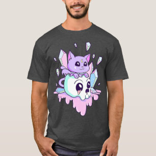 Kawaii Witchy Cat Cute Pastel Goth Creepy Cats T-Shirt