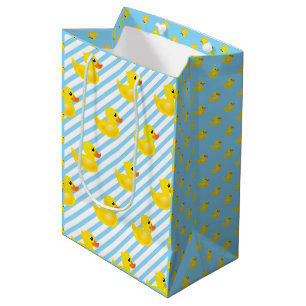 Kawaii Yellow Rubber Duck Pattern Medium Gift Bag