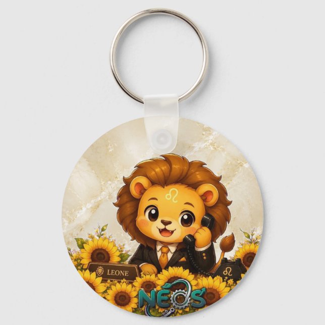 Kawaii Zodiac Neos Leo Key Ring (Front)
