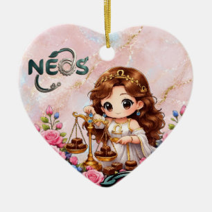 Kawaii Zodiac Neos Libra Ceramic Ornament