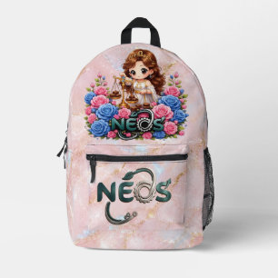 Kawaii Zodiac Neos Libra Printed Backpack