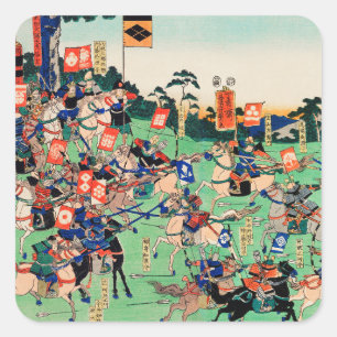 Kawanakajima no kassen (Battle of Kawanakajima) Square Sticker