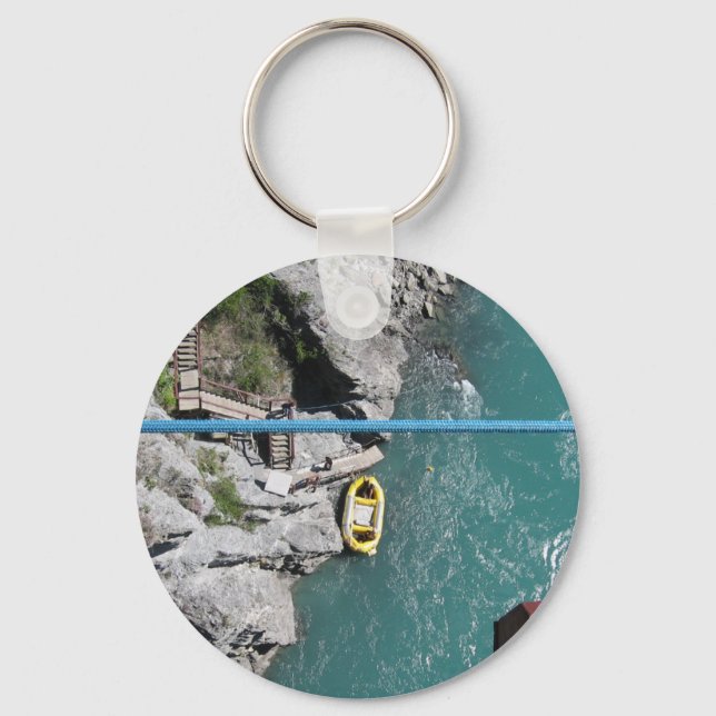 Kawarau Bridge Bungy POV, Queenstown, New Zealand Key Ring (Front)