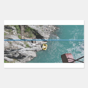 Kawarau Bridge Bungy POV, Queenstown, New Zealand Rectangular Sticker