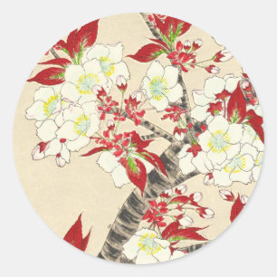 Kawarazaki Shodo Floral Calendar of Japan Classic Round Sticker