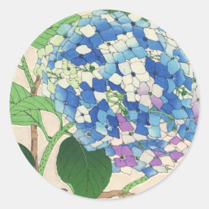 Kawarazaki Shodo Floral Calendar of Japan flower Classic Round Sticker