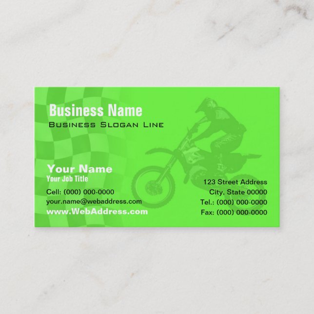 Kawasaki Green Motocross Business Card (Front)