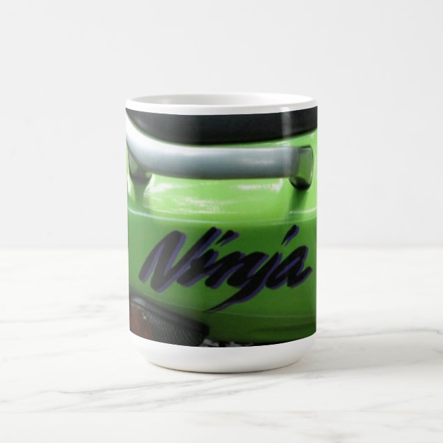 Kawasaki Green Ninja ZX-6R Motocycle, Street Bike Coffee Mug (Center)