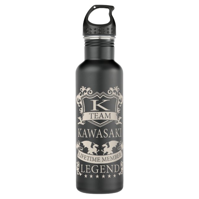 KAWASAKI Last Name, KAWASAKI family name crest 710 Ml Water Bottle (Front)