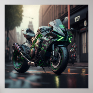 Kawasaki Ninja H2R Poster
