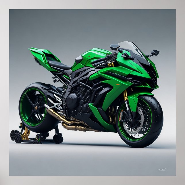 Kawasaki Ninja H2R Poster (Front)