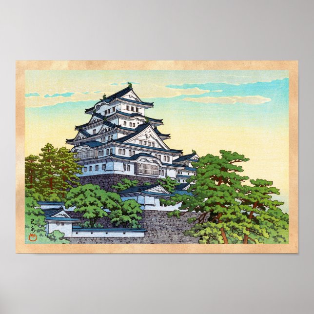 Kawase Hasui Pacific Transport Lines Himeji Castle Poster (Front)