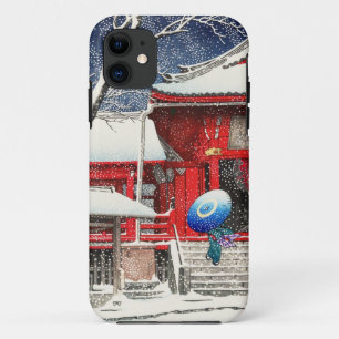 Kawase Hasui Snow at Ueno Kiyomizudo hanga art iPhone 11 Case