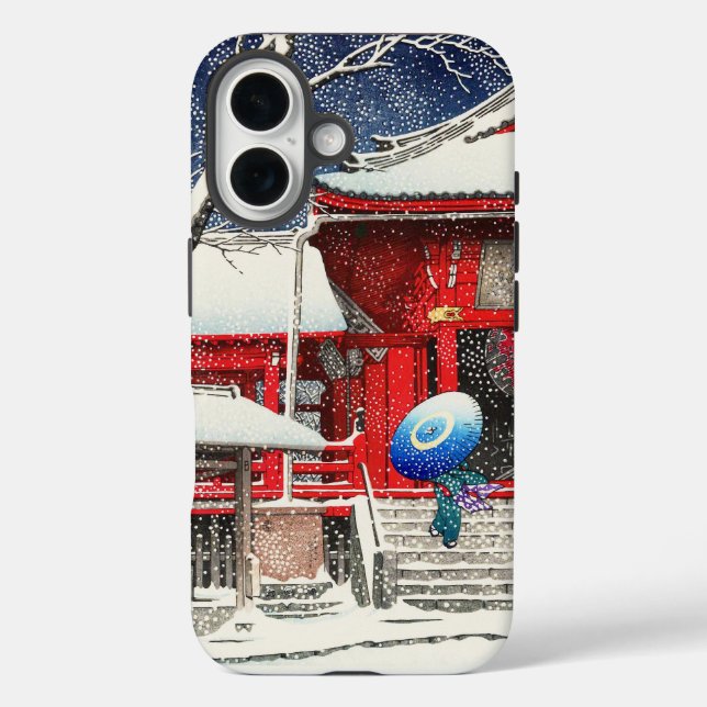 Kawase Hasui Snow at Ueno Kiyomizudo hanga art Case-Mate iPhone Case (Back)