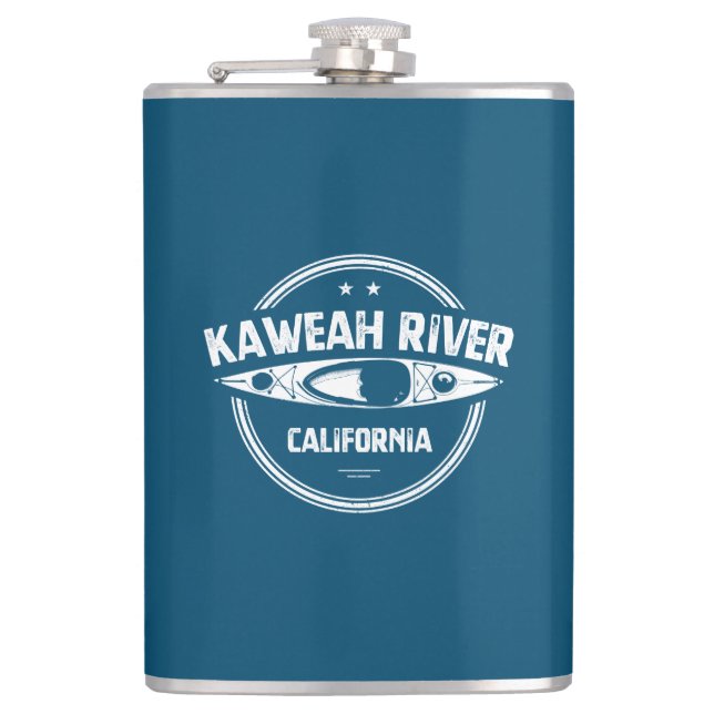 Kaweah River California Kayaking Hip Flask (Front)