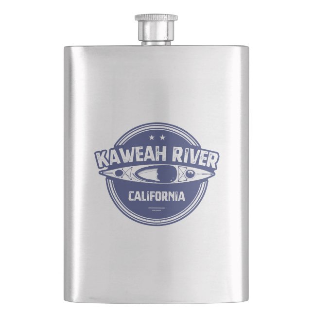 Kaweah River California Kayaking Hip Flask (Front)