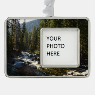 Kaweah River in Sequoia National Park Silver Plated Framed Ornament