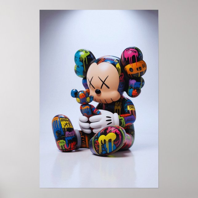 Kaws Companion: Graffiti Splash Poster (Front)
