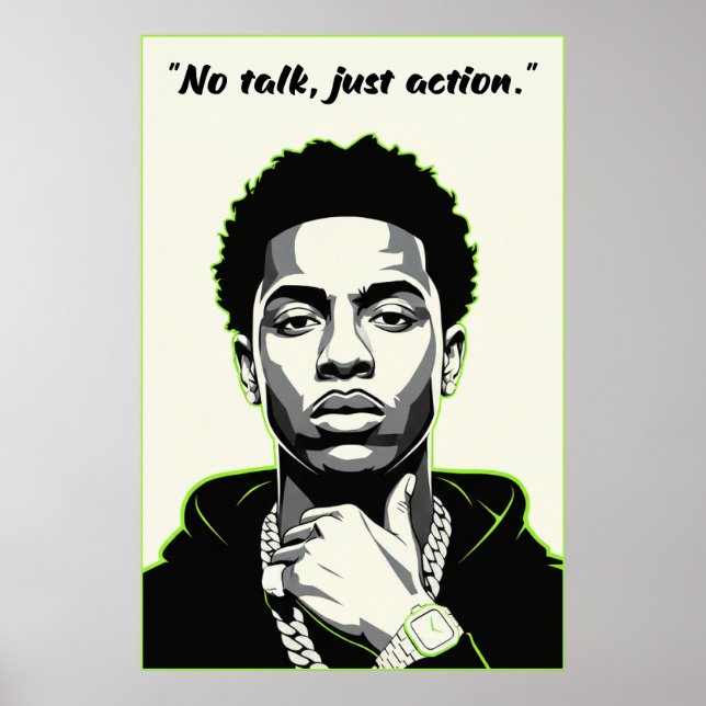 Kay Flock Poster – No Talk Just Action (Front)