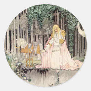 Kay Nielsen The Image in Fairy Lake Classic Round Sticker