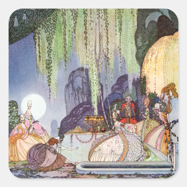 Kay Nielsen's Cinderella at the Ball Square Sticker (Front)