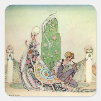 Kay Nielsen's The Princess and the Gardener Square Sticker