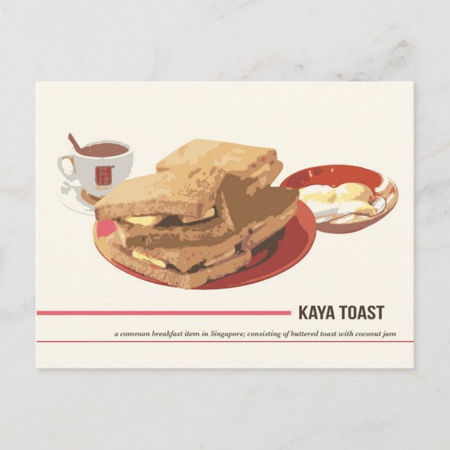 Kaya Toast Postcard (Front)