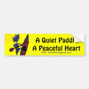 Kayak A Quiet Paddle Waves Bumper Sticker
