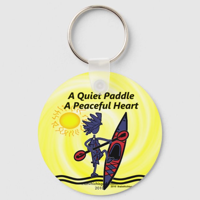 Kayak A Quiet Paddle Waves Key Ring (Front)