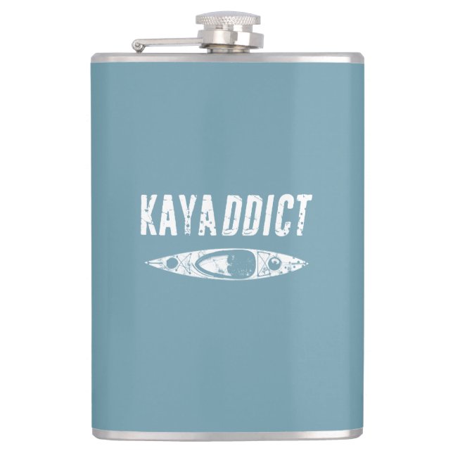 Kayak Addict Hip Flask (Front)