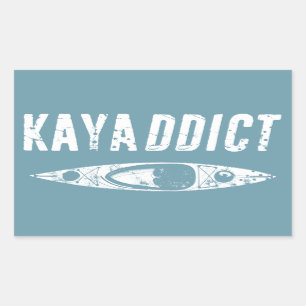 Kayak Addict Rectangular Sticker