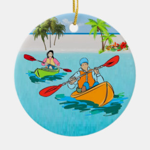 Kayak Adventures Ceramic Ornament
