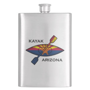 Kayak Arizona Flag Hip Flask