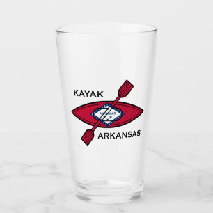 Kayak Arkansas Flag Glass