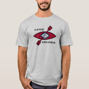 Kayak Arkansas Flag T-Shirt