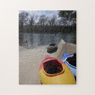 Kayak Austin Texas Lady Bird Lake Jigsaw Puzzle