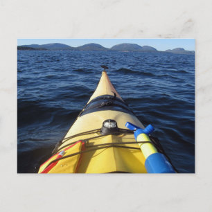 Kayak Bow on Rough Lake, Mountains Postcard