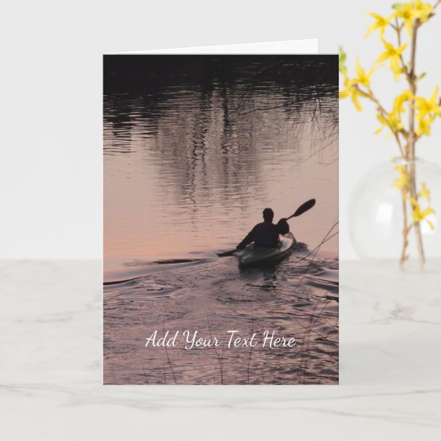 Kayak Card (Yellow Flower)