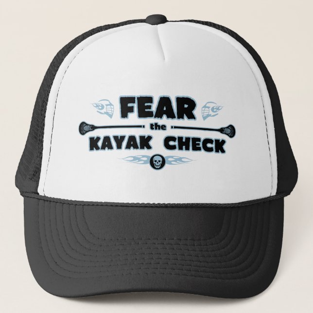 Kayak Check - blue Trucker Hat (Front)