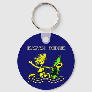 Kayak Chick Designs & Things Key Ring