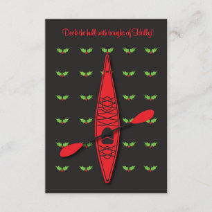 Kayak Christmas card "Deck the Hull" invitation