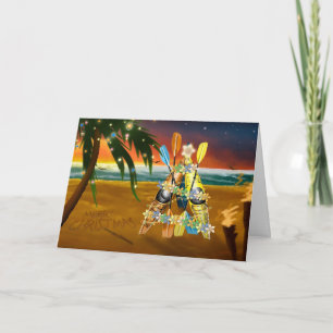 Kayak Christmas Tree - Tropical Holiday Card