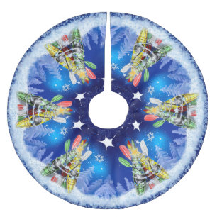 Kayak Christmas Tree winter kayaks paddles Brushed Polyester Tree Skirt