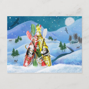 Kayak Christmas Tree - Wonders of Nature Holiday Postcard