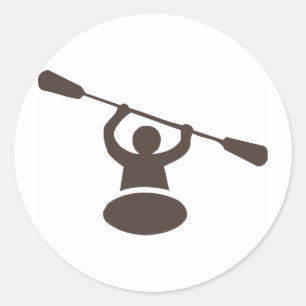 Kayak Classic Round Sticker