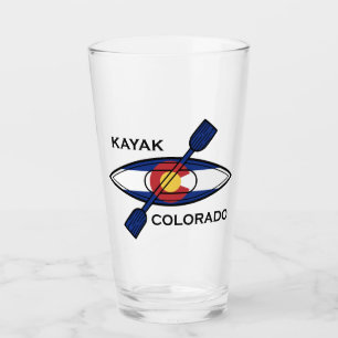 Kayak Colorado Flag Glass